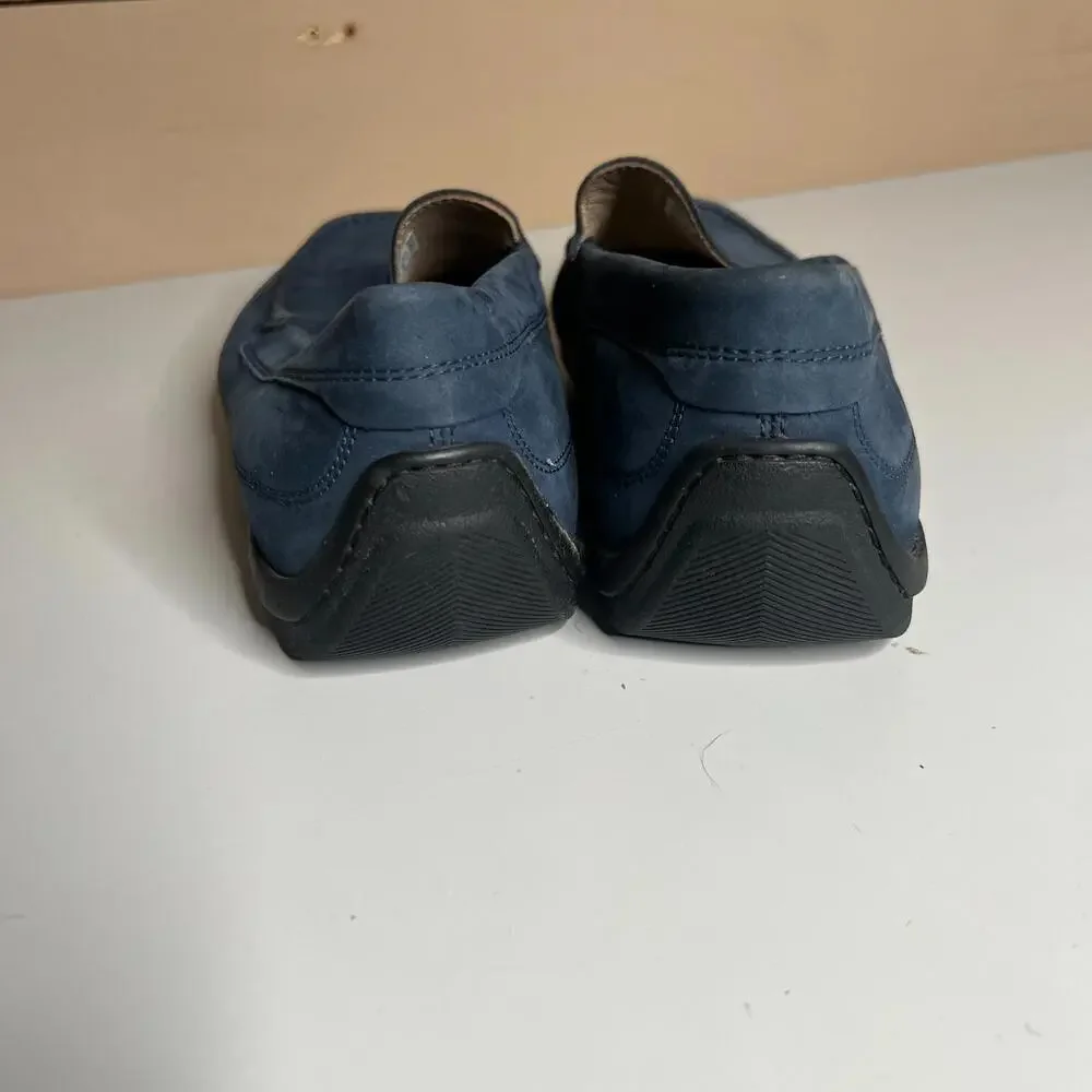 ECCO Men's Blue Leather Loafers Slip On Dress Shoes EU 40‎ US 6-6.5 Classic